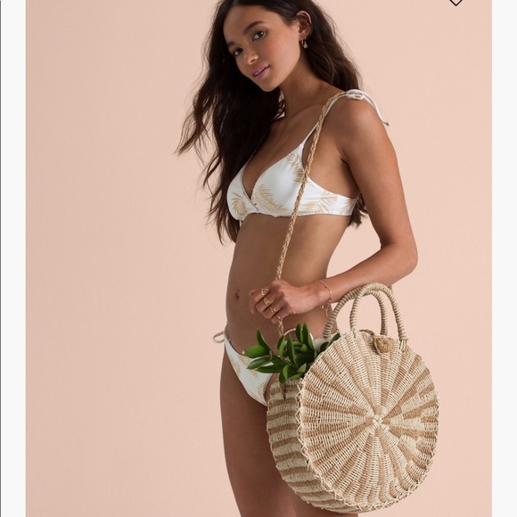 Billabong x sincerely Jules straw beach bag - Picture 3 of 5